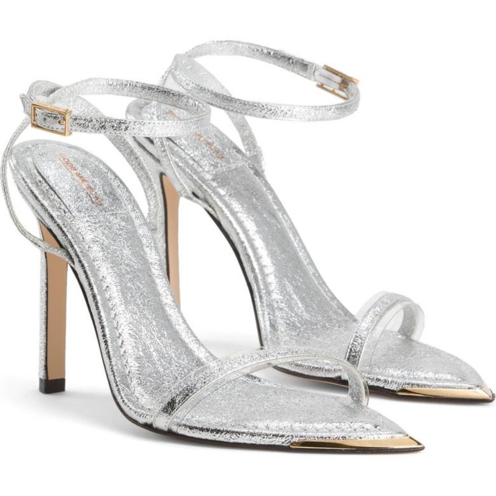 Good American On Point ankle strap sandal Heels